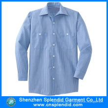 Großhandel Männer Top-Qualität Baumwolle bequemes Streifen-Shirt